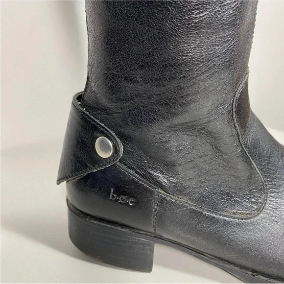 B.O.C Born Women Leather Boots Riding Boots Knee High / Tall Black Sz 7 /38 - Picture 3 of 7